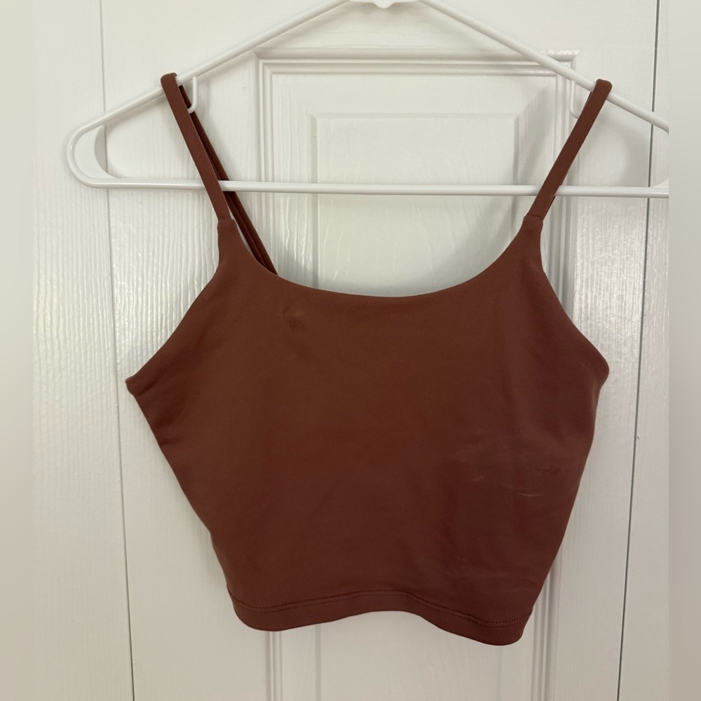Avia Brown Sports Bra Crop Top Women's Size Medium Workout Athletic Gym🩷